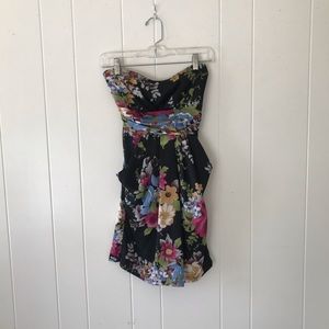 Black floral dress